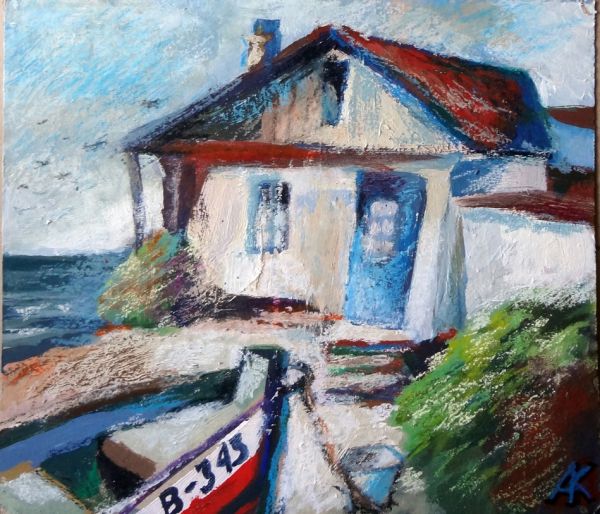 Кульбин Алексей Рыбацкий дом на Азовском море. Крым.
